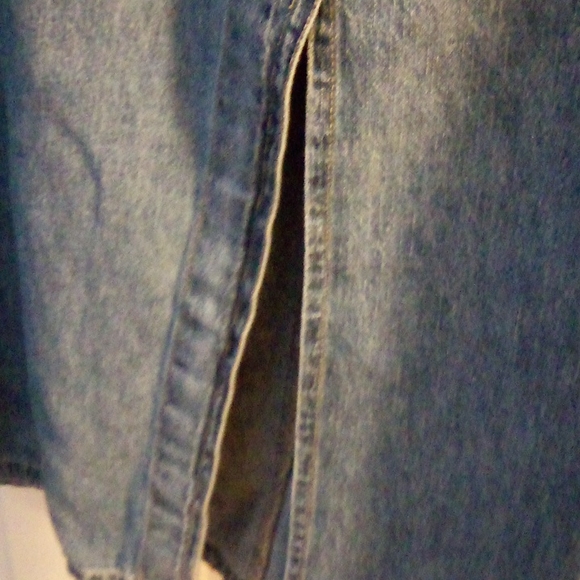 French Cuff jean skirt - Picture 3 of 5